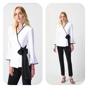 SOLD  Joseph Ribkoff Fit & Flare Wrap Jacket